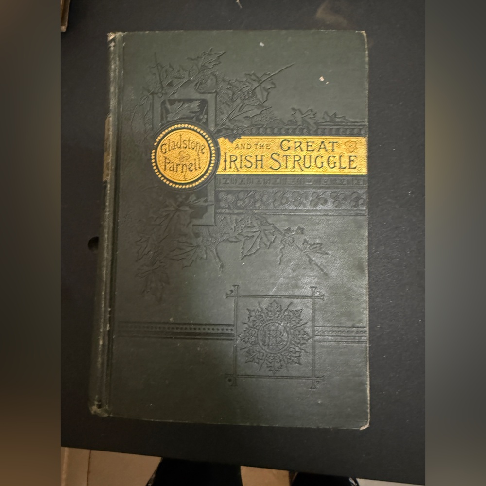 Unique Vintage Dark Green Book with Gold Title Accent